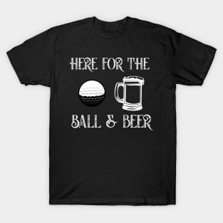 Balls & beer funny golf alley sport drinking T-Shirt